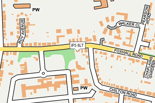 IP3 8LT map - OS OpenMap – Local (Ordnance Survey)