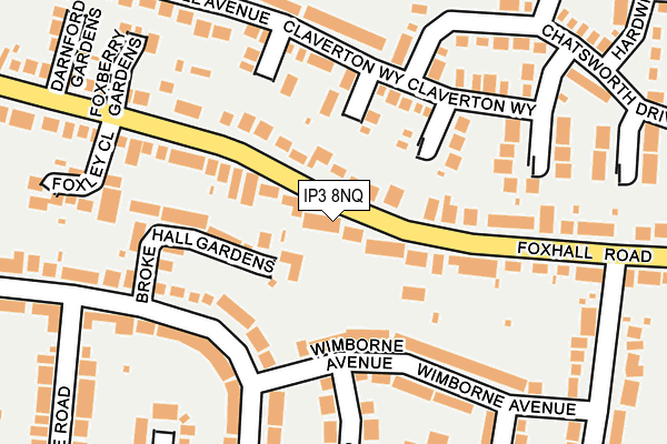 IP3 8NQ map - OS OpenMap – Local (Ordnance Survey)