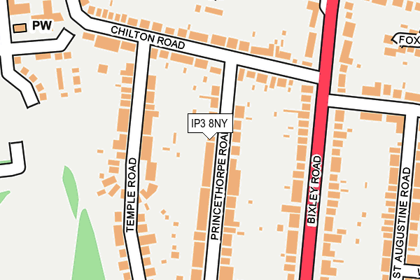 IP3 8NY map - OS OpenMap – Local (Ordnance Survey)