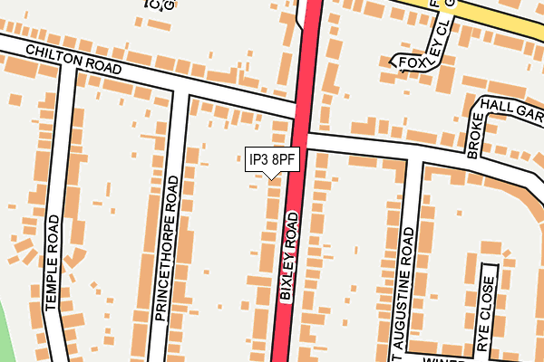 IP3 8PF map - OS OpenMap – Local (Ordnance Survey)