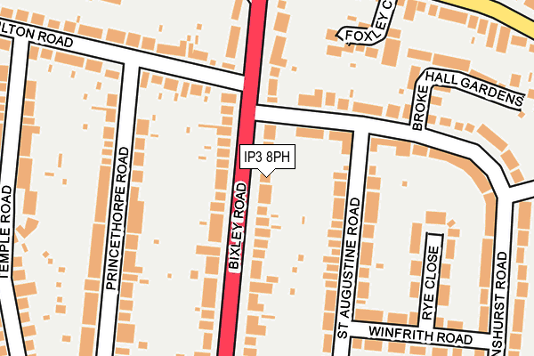 IP3 8PH map - OS OpenMap – Local (Ordnance Survey)