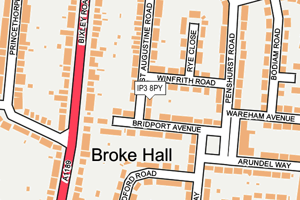 IP3 8PY map - OS OpenMap – Local (Ordnance Survey)