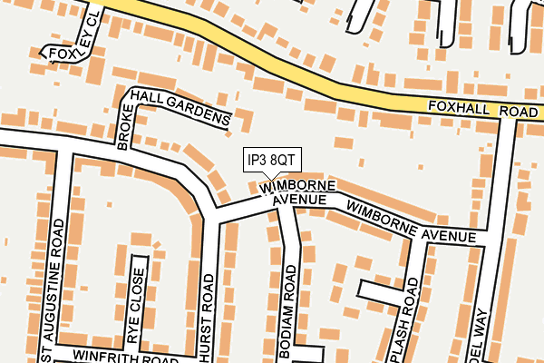 IP3 8QT map - OS OpenMap – Local (Ordnance Survey)