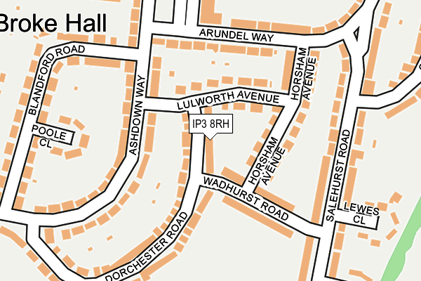 IP3 8RH map - OS OpenMap – Local (Ordnance Survey)