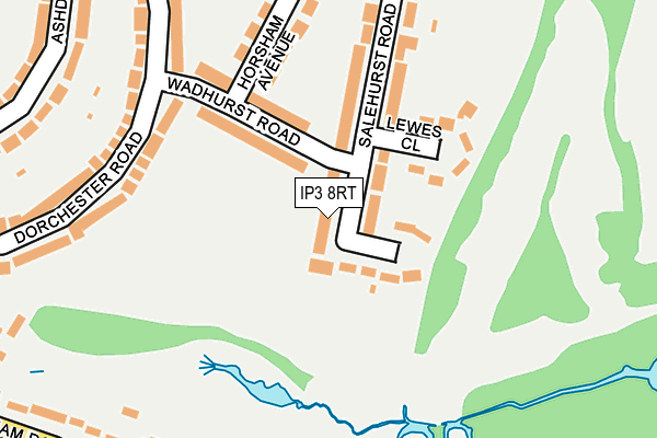 IP3 8RT map - OS OpenMap – Local (Ordnance Survey)