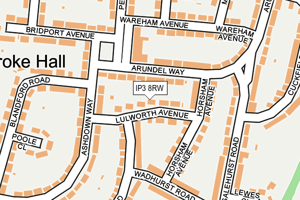 IP3 8RW map - OS OpenMap – Local (Ordnance Survey)