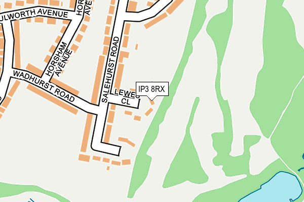 IP3 8RX map - OS OpenMap – Local (Ordnance Survey)