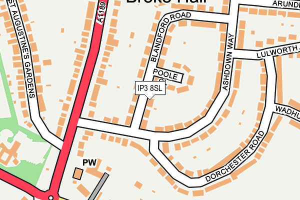 IP3 8SL map - OS OpenMap – Local (Ordnance Survey)