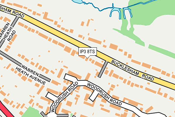 IP3 8TS map - OS OpenMap – Local (Ordnance Survey)