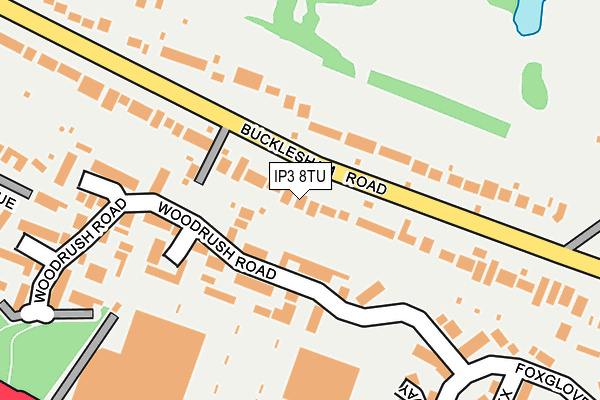 IP3 8TU map - OS OpenMap – Local (Ordnance Survey)