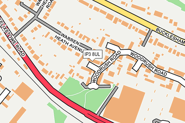 IP3 8UL map - OS OpenMap – Local (Ordnance Survey)