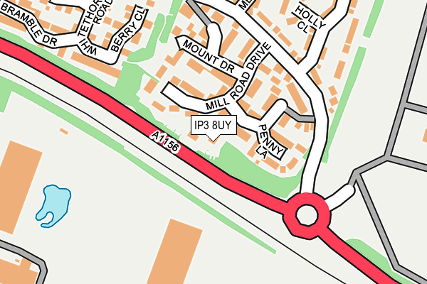 IP3 8UY map - OS OpenMap – Local (Ordnance Survey)