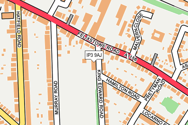 IP3 9AJ map - OS OpenMap – Local (Ordnance Survey)