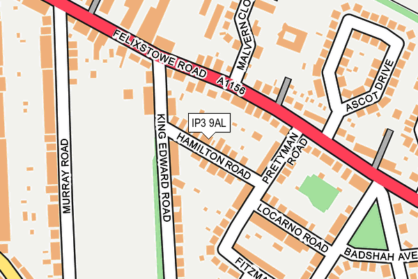 IP3 9AL map - OS OpenMap – Local (Ordnance Survey)