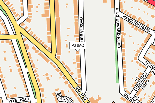 IP3 9AQ map - OS OpenMap – Local (Ordnance Survey)