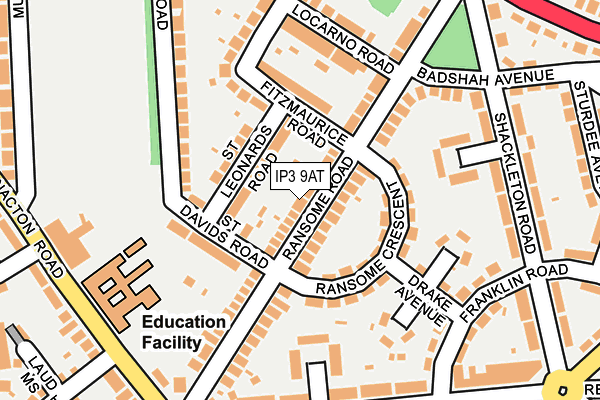 IP3 9AT map - OS OpenMap – Local (Ordnance Survey)