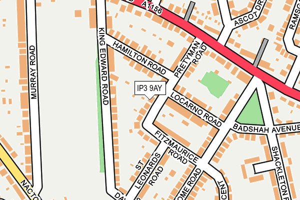 IP3 9AY map - OS OpenMap – Local (Ordnance Survey)