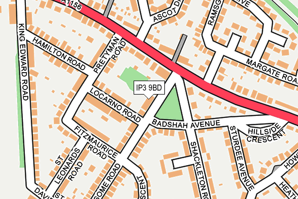 IP3 9BD map - OS OpenMap – Local (Ordnance Survey)