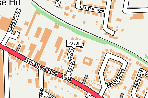 IP3 9BH map - OS OpenMap – Local (Ordnance Survey)