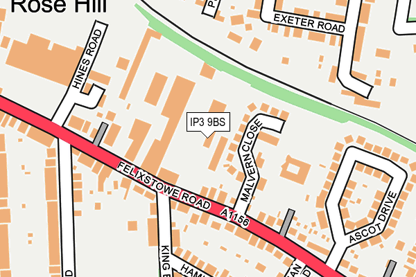 IP3 9BS map - OS OpenMap – Local (Ordnance Survey)