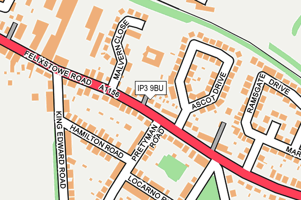 IP3 9BU map - OS OpenMap – Local (Ordnance Survey)