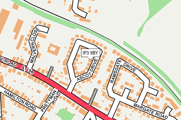IP3 9BY map - OS OpenMap – Local (Ordnance Survey)