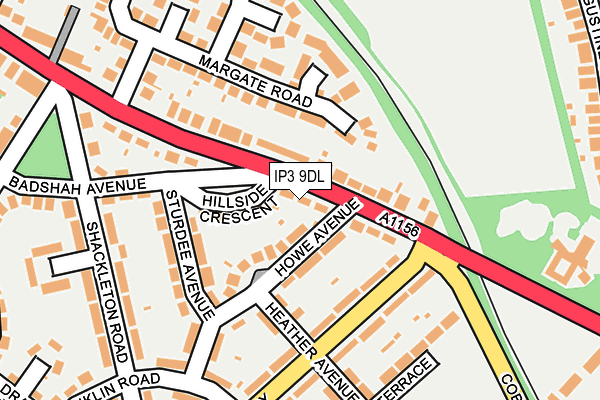 IP3 9DL map - OS OpenMap – Local (Ordnance Survey)