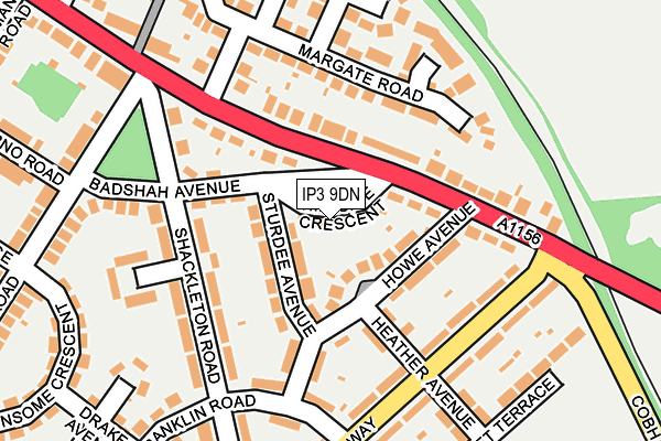 IP3 9DN map - OS OpenMap – Local (Ordnance Survey)