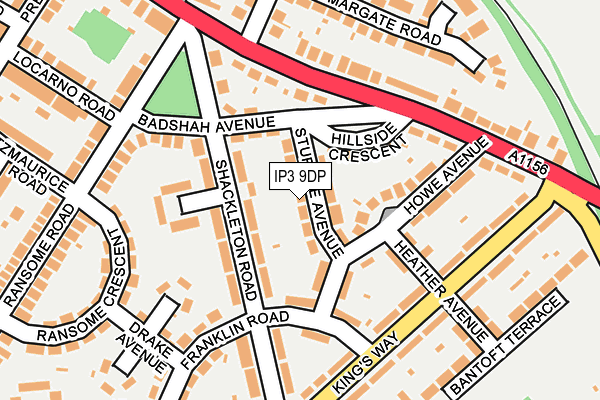 IP3 9DP map - OS OpenMap – Local (Ordnance Survey)