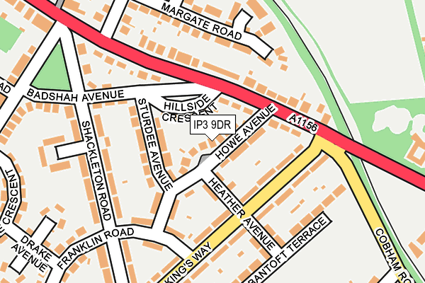 IP3 9DR map - OS OpenMap – Local (Ordnance Survey)