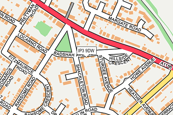 IP3 9DW map - OS OpenMap – Local (Ordnance Survey)
