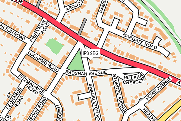 IP3 9EG map - OS OpenMap – Local (Ordnance Survey)