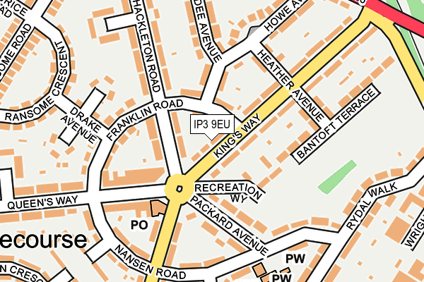 IP3 9EU map - OS OpenMap – Local (Ordnance Survey)