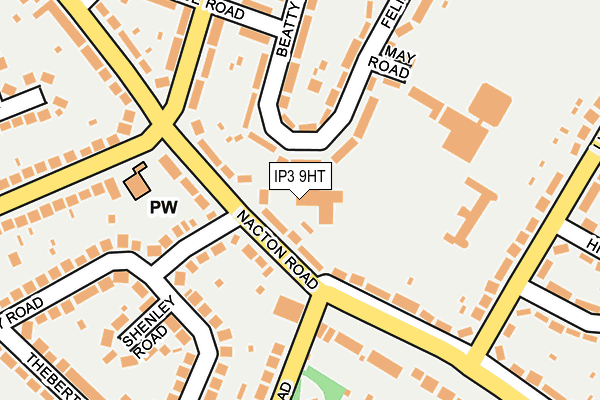 IP3 9HT map - OS OpenMap – Local (Ordnance Survey)