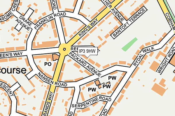 IP3 9HW map - OS OpenMap – Local (Ordnance Survey)