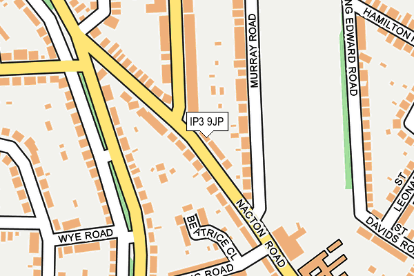 IP3 9JP map - OS OpenMap – Local (Ordnance Survey)