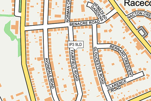 IP3 9LD map - OS OpenMap – Local (Ordnance Survey)