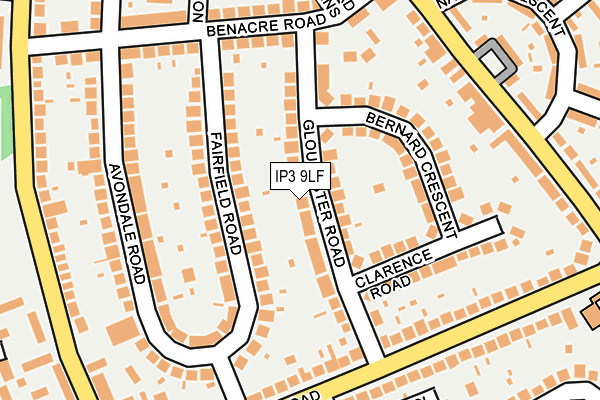 IP3 9LF map - OS OpenMap – Local (Ordnance Survey)