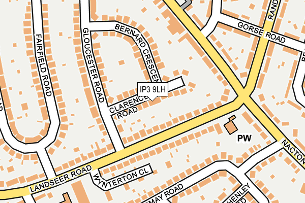 IP3 9LH map - OS OpenMap – Local (Ordnance Survey)