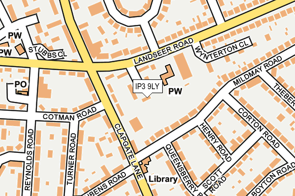 IP3 9LY map - OS OpenMap – Local (Ordnance Survey)