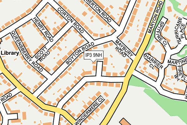 IP3 9NH map - OS OpenMap – Local (Ordnance Survey)