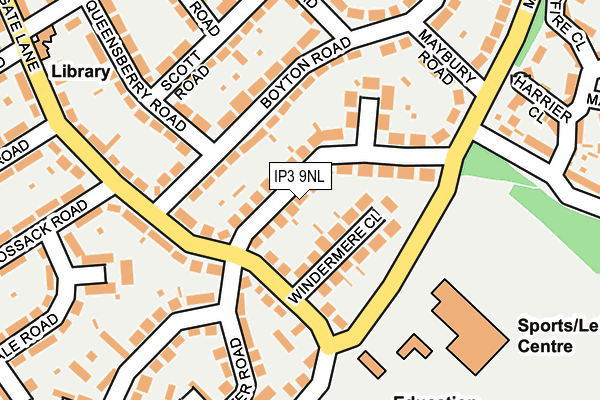 IP3 9NL map - OS OpenMap – Local (Ordnance Survey)