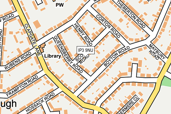 IP3 9NU map - OS OpenMap – Local (Ordnance Survey)