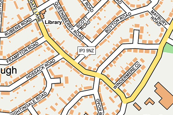 IP3 9NZ map - OS OpenMap – Local (Ordnance Survey)