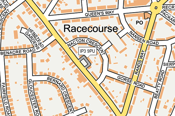 IP3 9PU map - OS OpenMap – Local (Ordnance Survey)