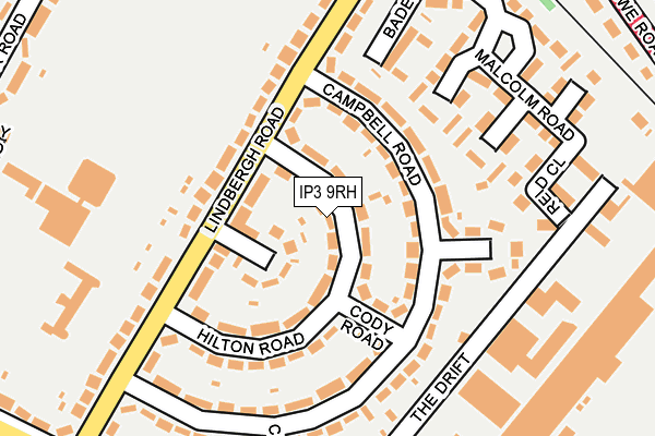 IP3 9RH map - OS OpenMap – Local (Ordnance Survey)