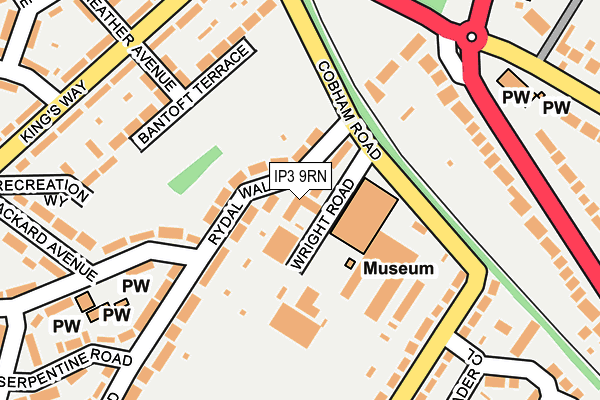 IP3 9RN map - OS OpenMap – Local (Ordnance Survey)
