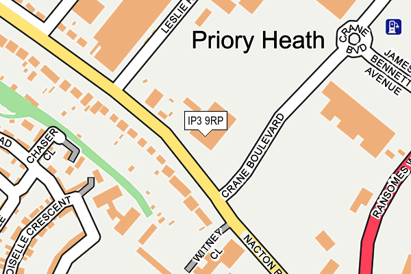 IP3 9RP map - OS OpenMap – Local (Ordnance Survey)