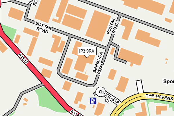 IP3 9RX map - OS OpenMap – Local (Ordnance Survey)