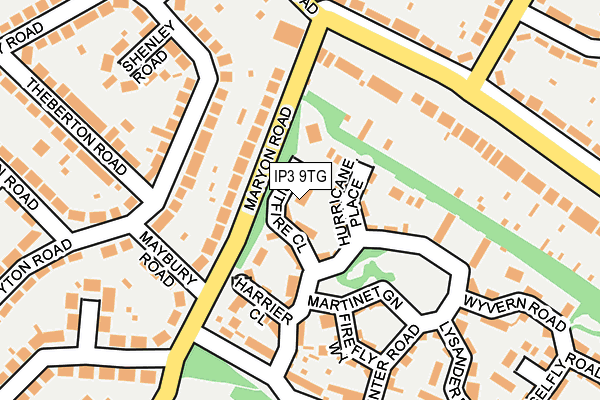 IP3 9TG map - OS OpenMap – Local (Ordnance Survey)